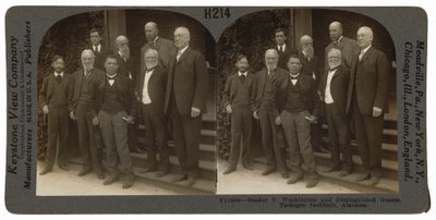 Booker T. Washington und angesehene Gäste, Tuskegee Institute, Alabama, April 1906 von Keystone View Company