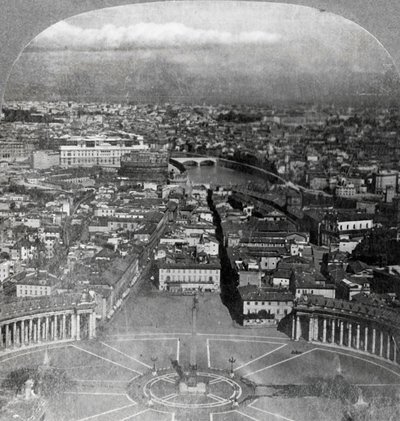 Rom, die ewige Stadt, vom Balkon des Petersdoms, Italien, 1904 von Keystone View Company