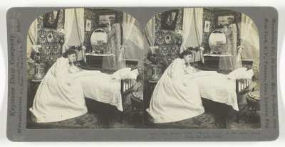 Das leere Kinderbett. Wir sind dem anderen Ufer näher seit das Baby gestorben ist, 1899 von Keystone View Company