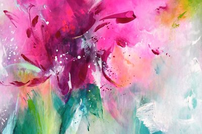 Lebendige Rosa Blüte von Kirsten Handelmann