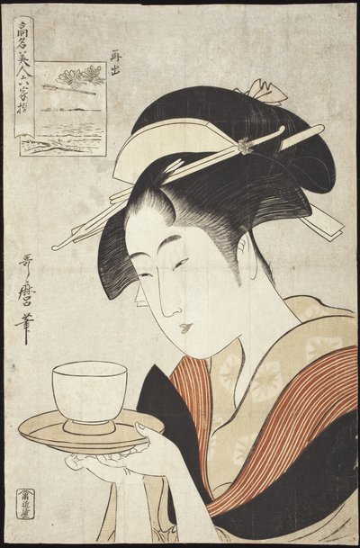 Wiedererscheinend: Die Kurtisane Naniwaya Okita von Kitagawa Utamaro