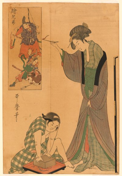 Eine Maus fangen von Kitagawa Utamaro