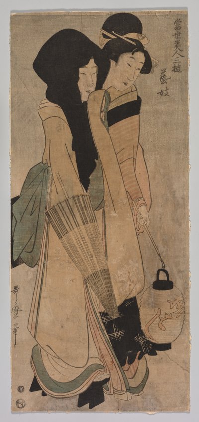 Zeitgenössische Schönheiten Dritte von Kitagawa Utamaro