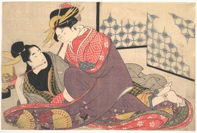 Erotischer Druck von Kitagawa Utamaro