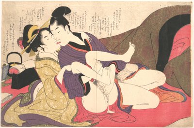 Erotischer Druck von Kitagawa Utamaro