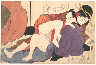 Erotischer Druck von Kitagawa Utamaro