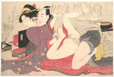 Erotischer Druck von Kitagawa Utamaro