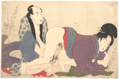 Erotischer Druck von Kitagawa Utamaro