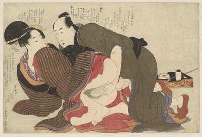 Verheirateter Mann und Witwe von Kitagawa Utamaro