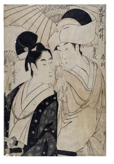 Stunde des Hahns aus der Serie Bräuche der Schönheiten nach der Stunde von Kitagawa Utamaro