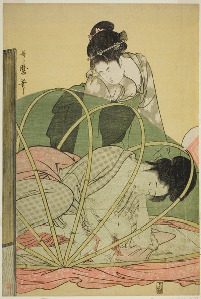 Moskitonetz für ein Baby von Kitagawa Utamaro