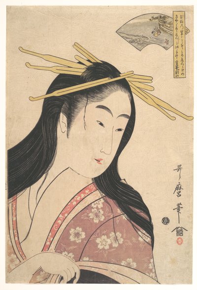 Tetsukuri no Tamagawa, aus der Serie "Sechs Tama-Flüsse" von Kitagawa Utamaro