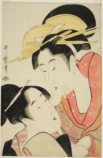 Die Gewohnheit, andere zu kritisieren (Ta o soshiru kuse), aus der Serie "Sieben schlechte Gewohnheiten (Nakute nana kuse)" von Kitagawa Utamaro