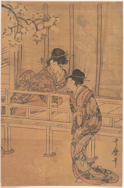 Die Dame von Rokujo wird von Prinzessin Aoi besucht von Kitagawa Utamaro