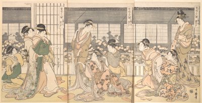 Drei betrunkene Kurtisanen, 1790er Jahre von Kitagawa Utamaro