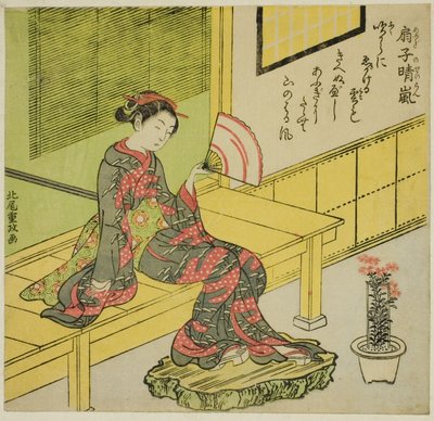 Klarer Wind von einem Fächer (Ogi no seiran) von Kitao Shigemasa