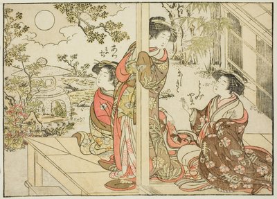 Kurtisanen von Yotsumaya, aus dem Buch "Spiegel der schönen Frauen der Vergnügungsviertel (Seiro bijin awase sugata kagami)," Bd. 2 von Kitao Shigemasa