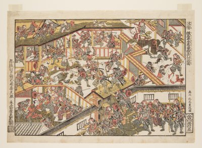 Der nächtliche Angriff aus dem Lagerhaus der Loyalität, neue Perspektiven von Kitao Shigemasa