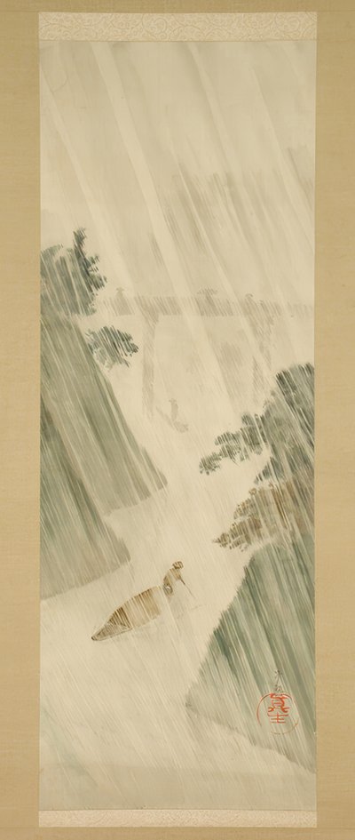 Regnerischer Tag bei Ochanomizu, Tokio von Kiyochika Kobayashi