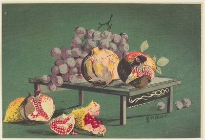 Granatäpfel und Trauben von Kobayashi Kiyochika