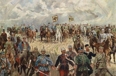 Die alliierten Monarchen mit ihren Kommandanten im Ersten Weltkrieg von Koch
