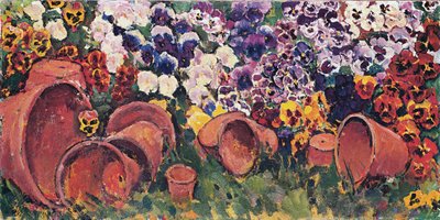 Stiefmütterchen mit Blumentöpfen von Koloman Moser