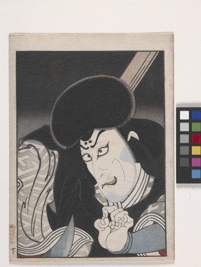 Ohne Titel (Schauspieler in der Rolle des Bösewichts) von Konishi Hirosada