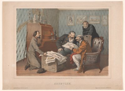 Kunstdruckhändler bietet einem Sammler erotischer Kunstwerke Kunstwerke an von Konstantin Aleksandrovich Trutovsky