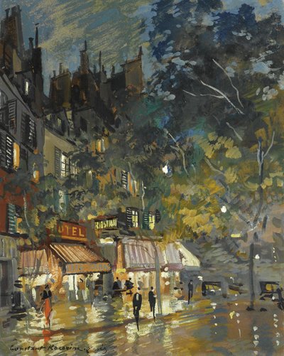 Café in Paris bei Nacht, 1936 von Konstantin Alekseevich Korovin