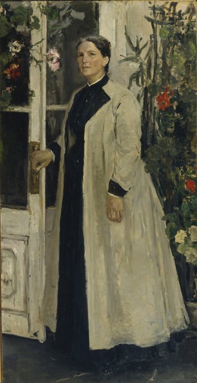 Porträt von Olga Pavlovna Orlova 1838-1926 von Konstantin Alekseevich Korovin