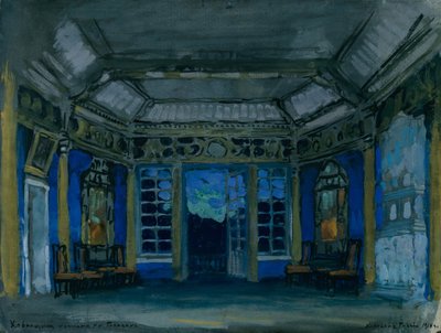 Bühnenbild für die Oper Chowanschtschina von M. Mussorgski, 1911 von Konstantin Alekseevich Korovin