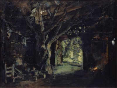 Bühnenbild für die Oper Die Walküre von R. Wagner, 1919 von Konstantin Alekseevich Korovin