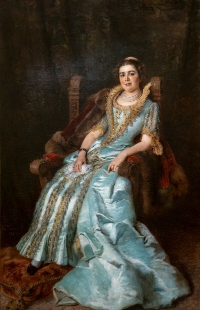 Porträt von Varvara Alexeevna Morozova von Konstantin E Makovskij