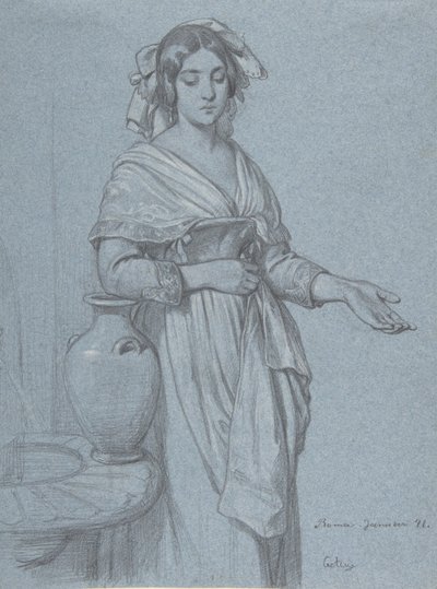 Studie einer römischen Frau, 1841 von Konstantin Johannes Franz Cretius