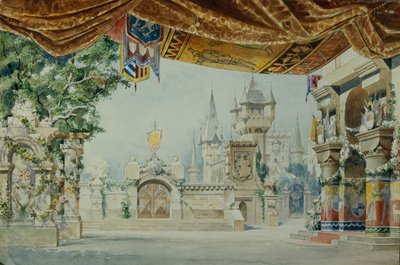 Bühnenbild für das Ballett Raimonda von A. Glazunov von Konstantin Matveevich Ivanov