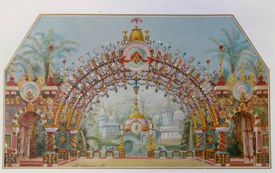 Bühnenbild für das Ballett Der Nussknacker von P. Tschaikowsky, 1892 von Konstantin Matveevich Ivanov