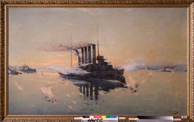 Kreuzer Askold in der Schlacht am Gelben Meer am 10. August 1904 von Konstantin Veshchilov
