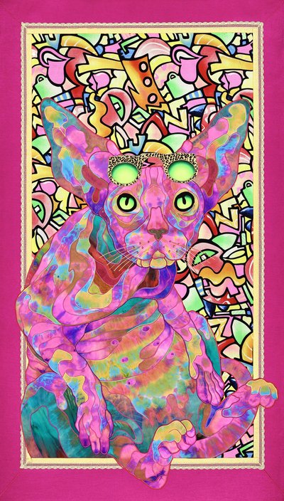 Psychedelische Sphynx-Katze von Kostyantin Malginov