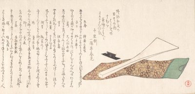 Bachi Plektrum, verwendet zum Spielen von Shamisen, 19. Jahrhundert von Kubo Shunman