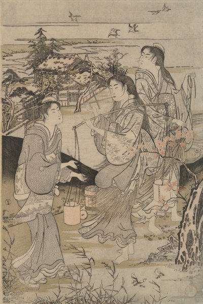 Kaya in der Provinz Ki-I und Noda in der Provinz Mutsu aus Sechs Juwelenflüsse von Kubo Shunman