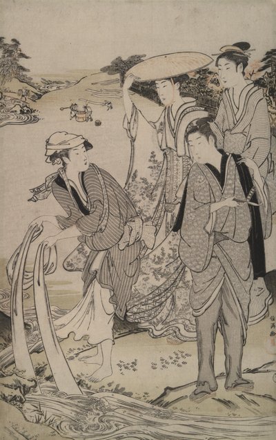 Tamagawa in der Provinz Musashi aus den Sechs Juwelenflüssen von Kubo Shunman