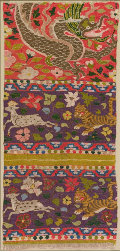Tiger jagen Hirsche, mit Drache von Kubo Shunman