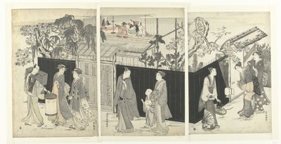 Das Haus des Kyoka-Dichters bei Nacht von Kubota Shunman