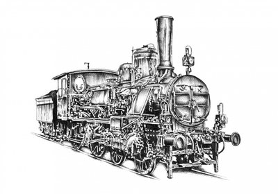 Klassische Dampflokomotive von Kulik
