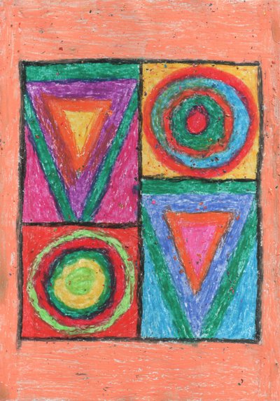 Bunte geometrische Formen von Kulik