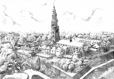Ansicht des historischen Stadtturms von Kulik