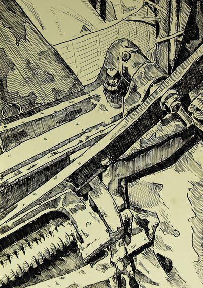 Detail einer Industriemaschine von Kulik