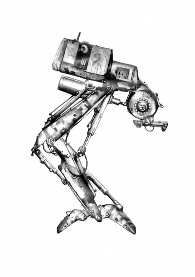 Mechanische Robotzeichnung von Kulik