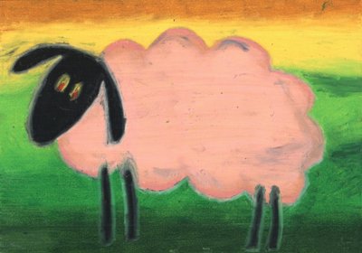 Ölkreide Tierkunst Zeichnung Skizze 36 von Kulik