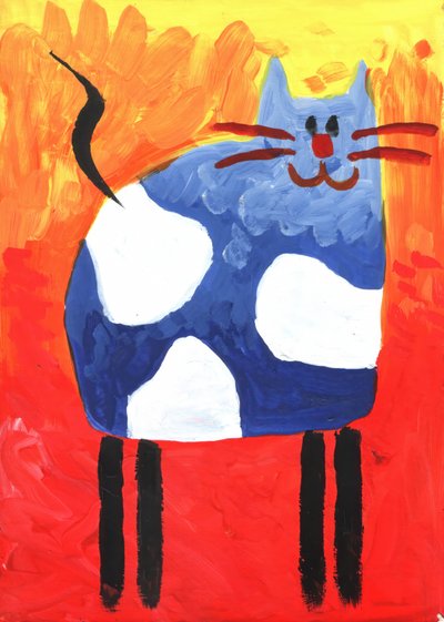 Verspielte Blaue Katze von Kulik